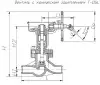 Клапан запорный проходной сальниковый Т-111б DN 100 мм PN 100 кгс/см2
